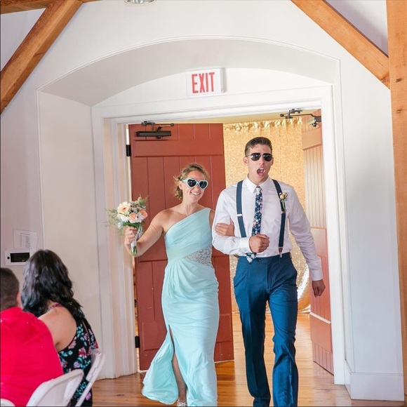 Teal Bridesmaid Dress - Picture 2 of 4